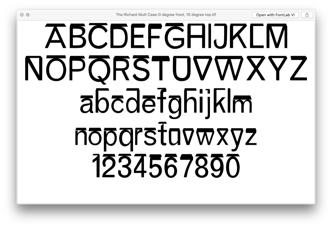 Richard Mutt Case Typeface Boxes